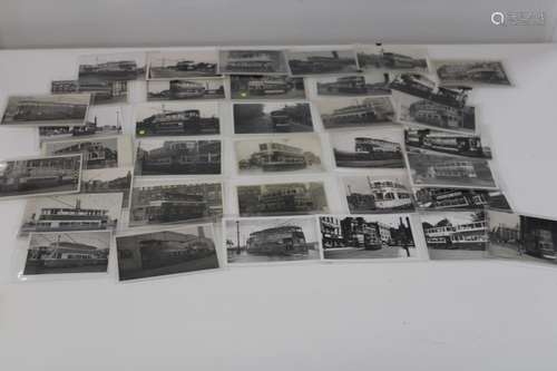 A selection of tram related postcards