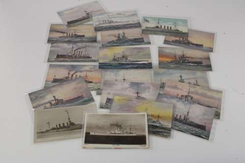 A selection of Naval related postcards