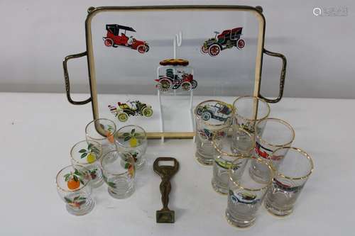 A good selection of vintage glass ware etc