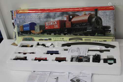 A boxed Hornby OO gauge City Industrial train set