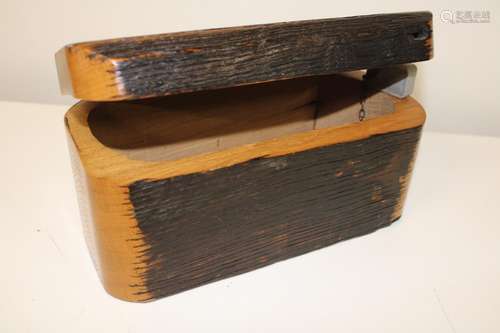 A rustic handmade wooden box 28cm x 14cm