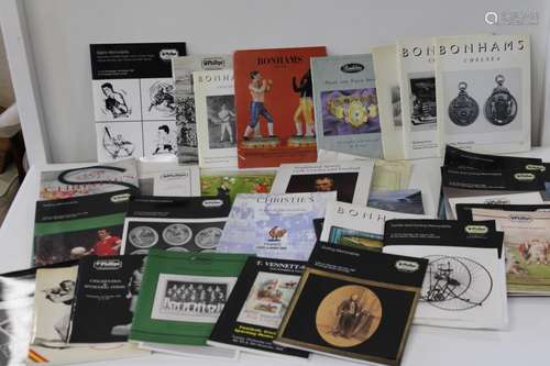 A job lot of London auction house catalogues relating to spo...