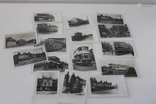 A selection of tram related postcards