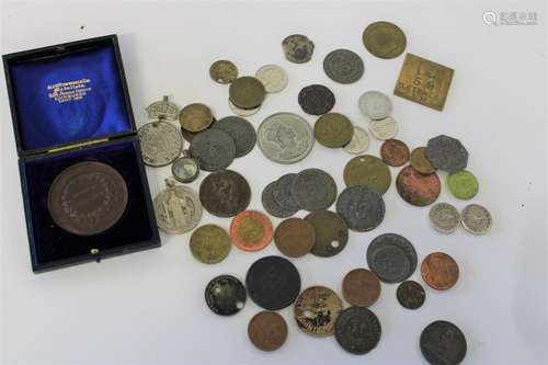 A good selection of assorted tokens etc