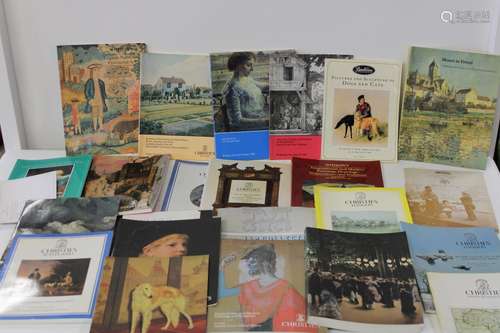 A job lot of London auction house catalogues relating to art...