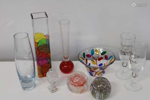 A selection of assorted glass ware etc