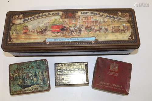 A selection of vintage tins