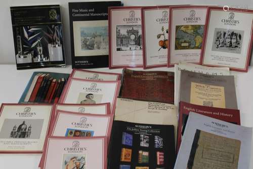 A job lot of London auction house catalogues relating to Eng...