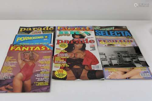 A selection of vintage Adult magazines