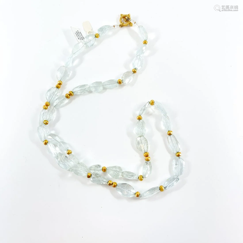 Aquamarine Beaded Necklace