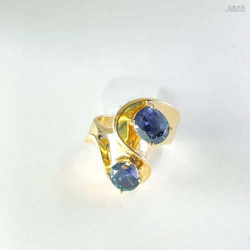 Montana Sapphire Gold Ring