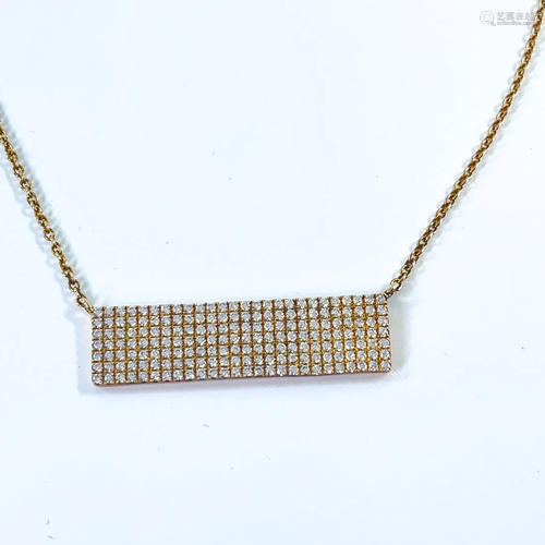 Gem set Cubic Zirconia Yagi Design Necklace