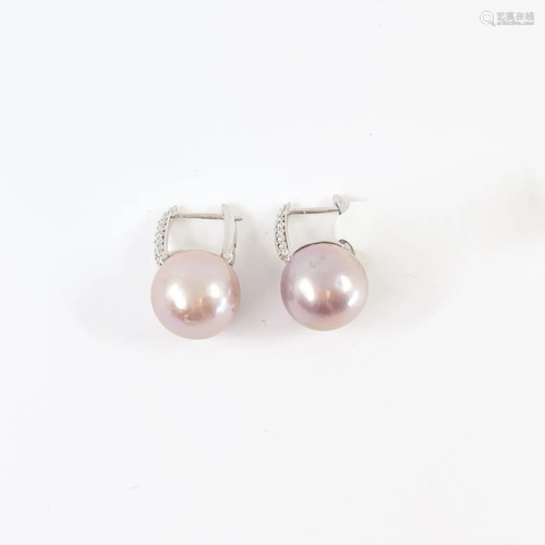 Lavender Pearl Earrings