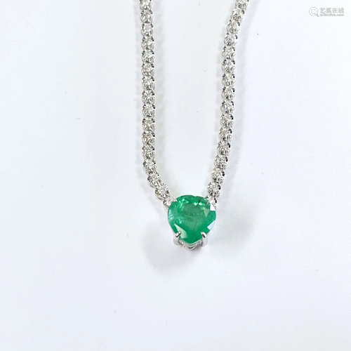 Emerald Necklace with Diamonds