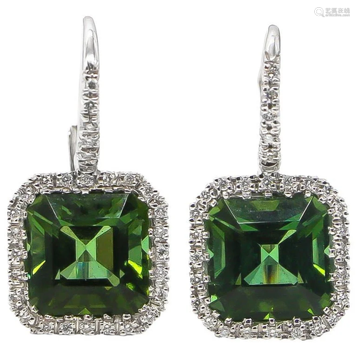 Green Tourmaline Earrings