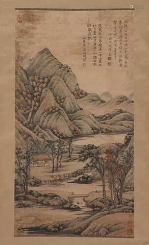 A CHINESE LANDSCAPE PAINTING