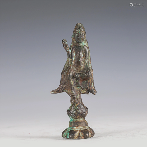 A CHINESE BRONZE BUDDHA