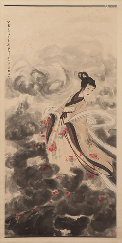 A CHINESE PAINTING OF LADY