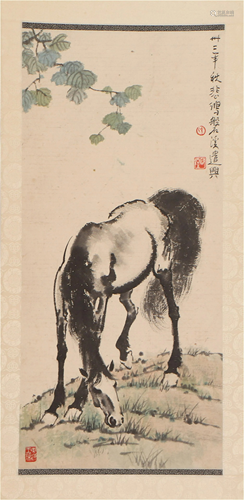 A CHINESE PAINTING OF HORSE