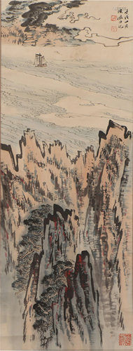 A CHINESE LANDSCAPE PAINTING