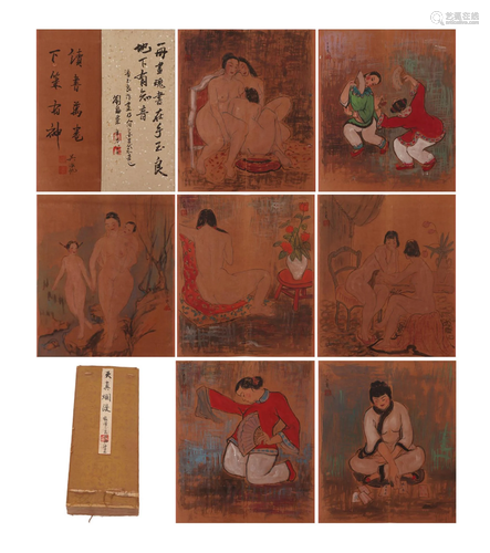 A CHINESE PAINTING ALBUM OF FIGURES