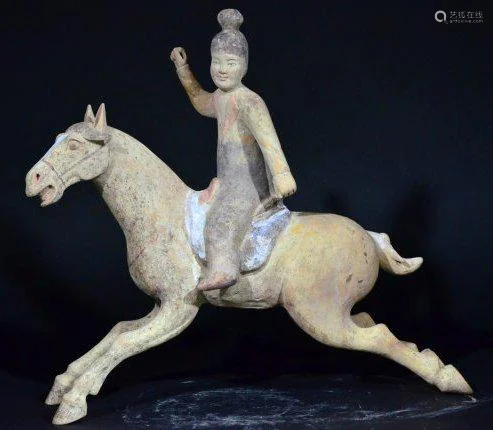 Tang Dynasty Warrior Pottery riding horse