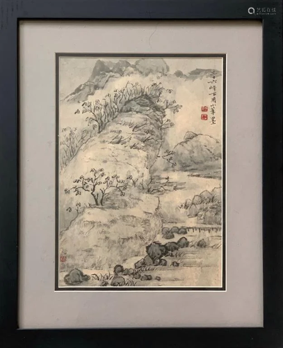 Chinese ink Color Landscape Painting,