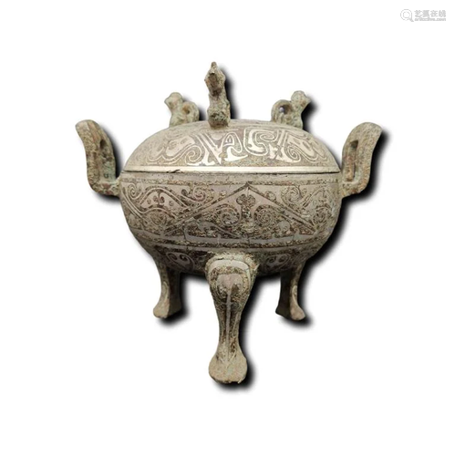 Chinese Bronze Tripod Censer