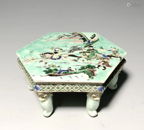 Chinese Sancai Glazed Porcelain Stand