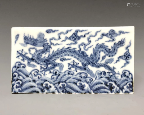 Chinese Blue and White Porcelain Paper Weight