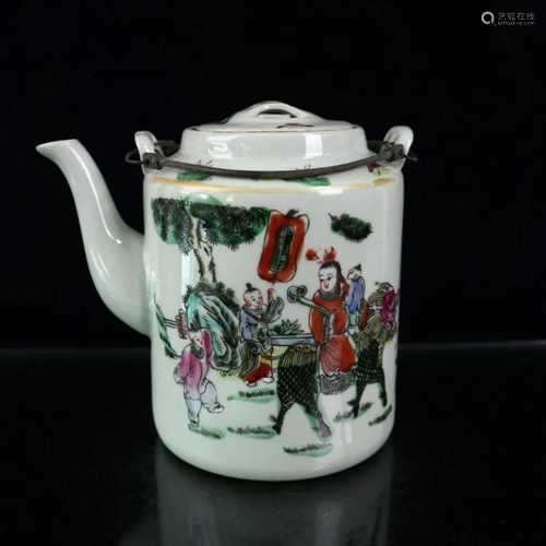 Chinese Famille Rose Porcelain Teapot