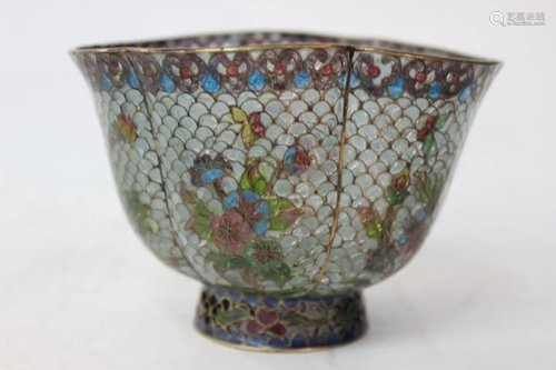 Chinese Enemal Glass Bowl