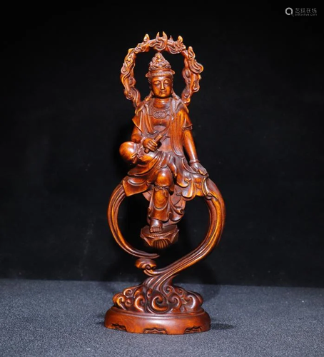 Chinese Huangyang Wood Carved Figural