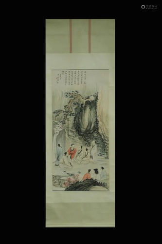 Chinese Ink Color Scroll Painting