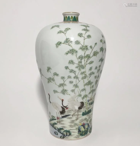 Chinese Famille Rose Porcelain Vase,Mark