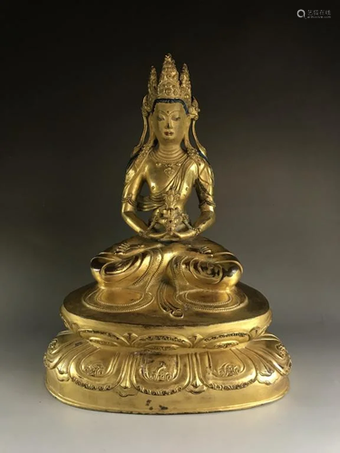 Chinese Gilt Bronze Buddha