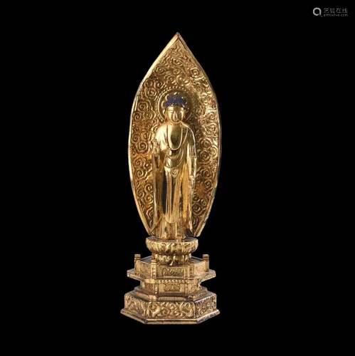 Chinese Gilt Lacqure Wood Buddha