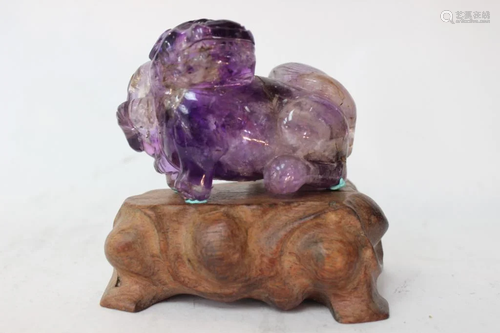 Chinese Amethyst Foo-Dog