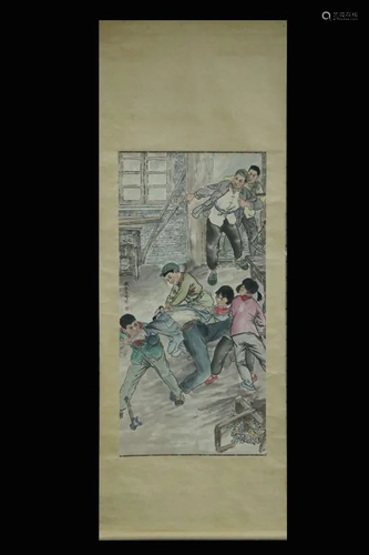 Chinese Ink Color Scroll Painting