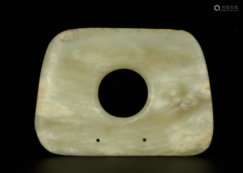 An old Jade Pendant with circle centered design