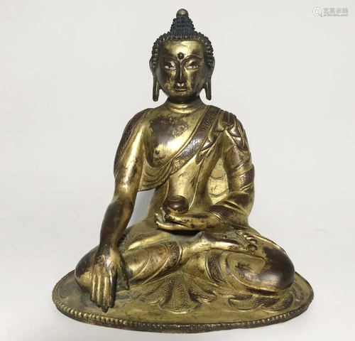 Chinese Gilt Bronze Buddha