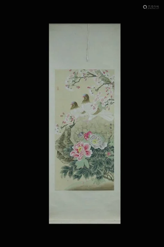 Chinese Ink Color Scroll Painting