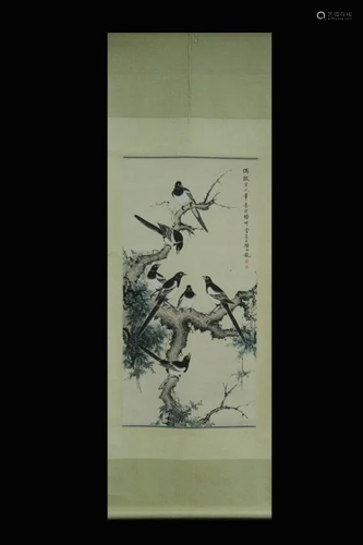 Chinese Ink Color Scroll Painting