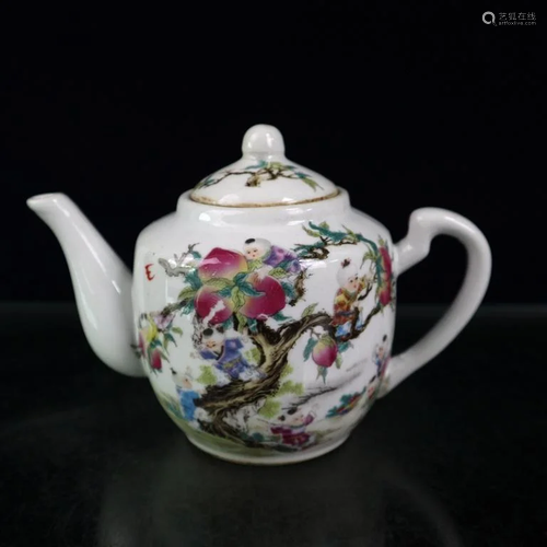 Chinese Famille Rose Porcelain Teapot