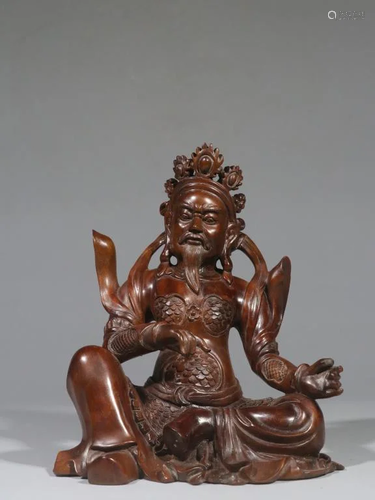 Chinese Huangyang Wood Carved Buddha