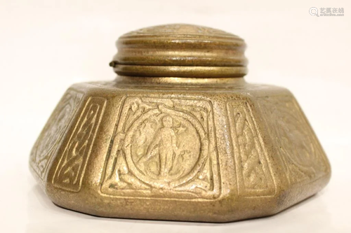 Tiffany Bronze Inkwell