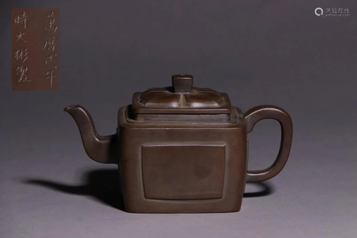 Chinese Hand Made Zisha Teapot,Mark