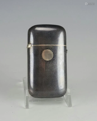 19C Russian Silver Niello Match Holder