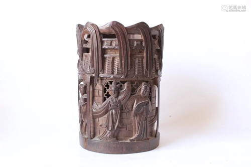 Chinese Bamboo Carved Brushpot