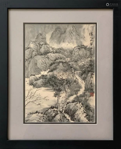 Chinese ink Color Landscape Painting,
